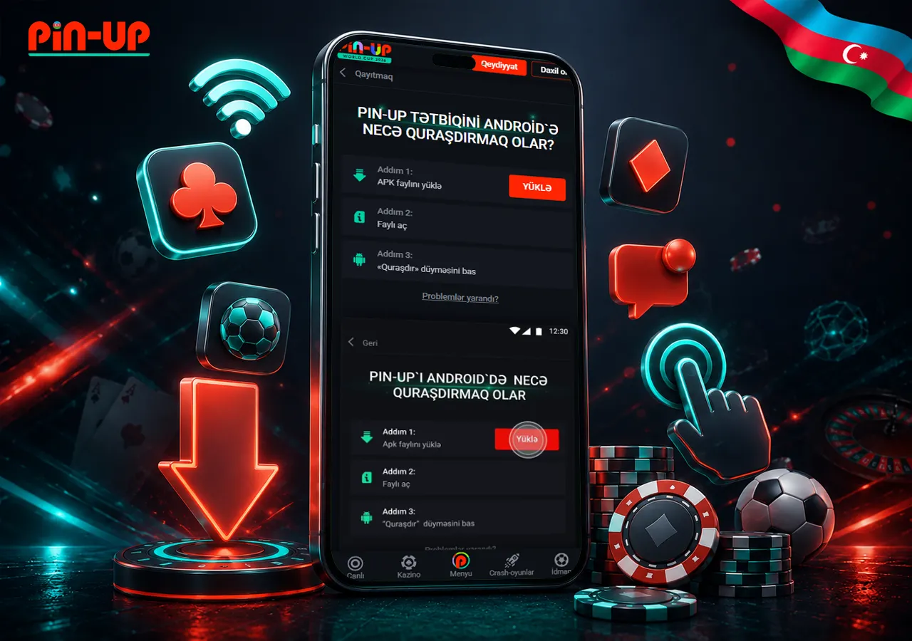 Smartfonlar üçün mobil kazino tətbiqi görünüşü